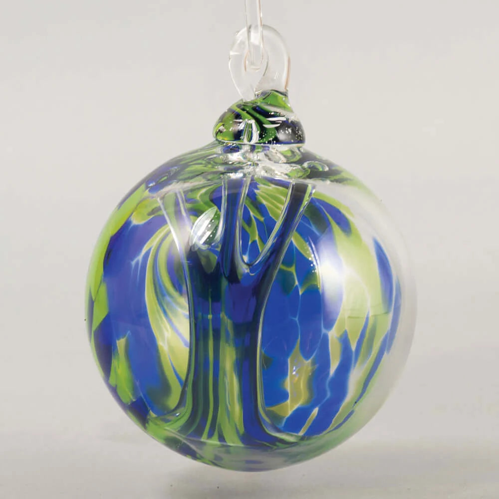 Glass Eye Studio-  Sunday Blue Ornament