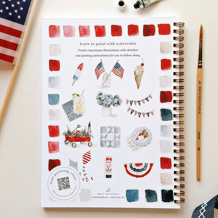 Emily Lex- Americana Watercolor Workbook - Pine &amp; Moss