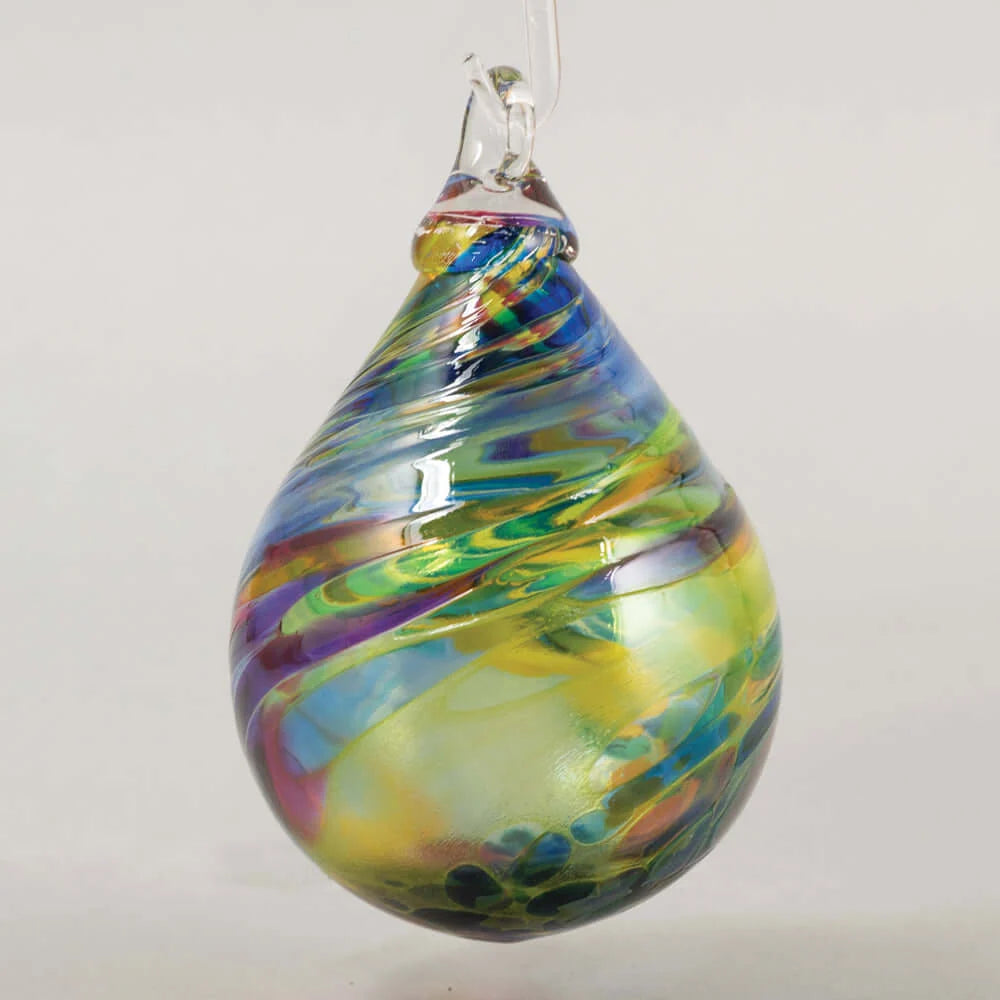 Glass Eye Studio-Chameleon Raindrop Ornament