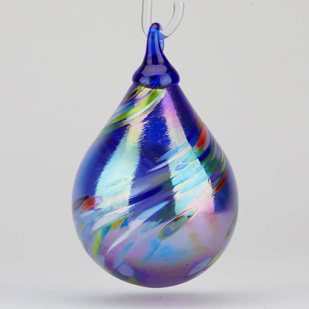 Glass Eye Studio- Cobalt Rainbow Swirl