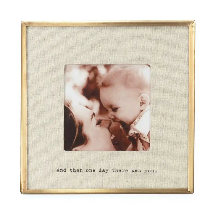 And Then One Day Brass Linen Frame
