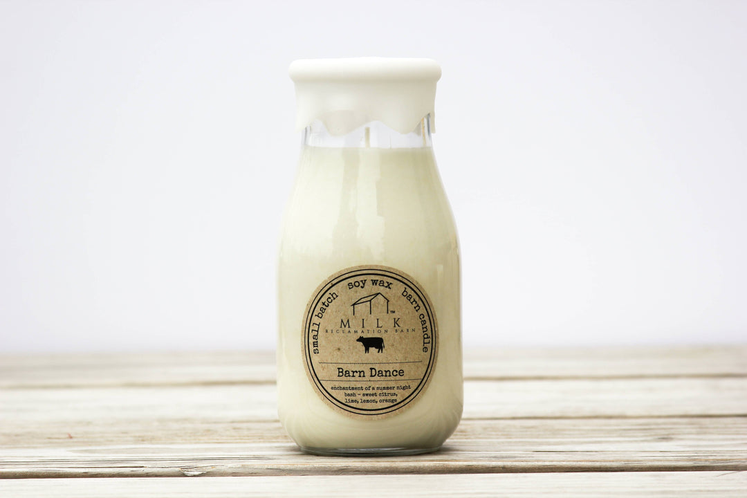 Milk Reclamation Barn 13 oz Milk Bottle Candle -Barefoot in the Grass