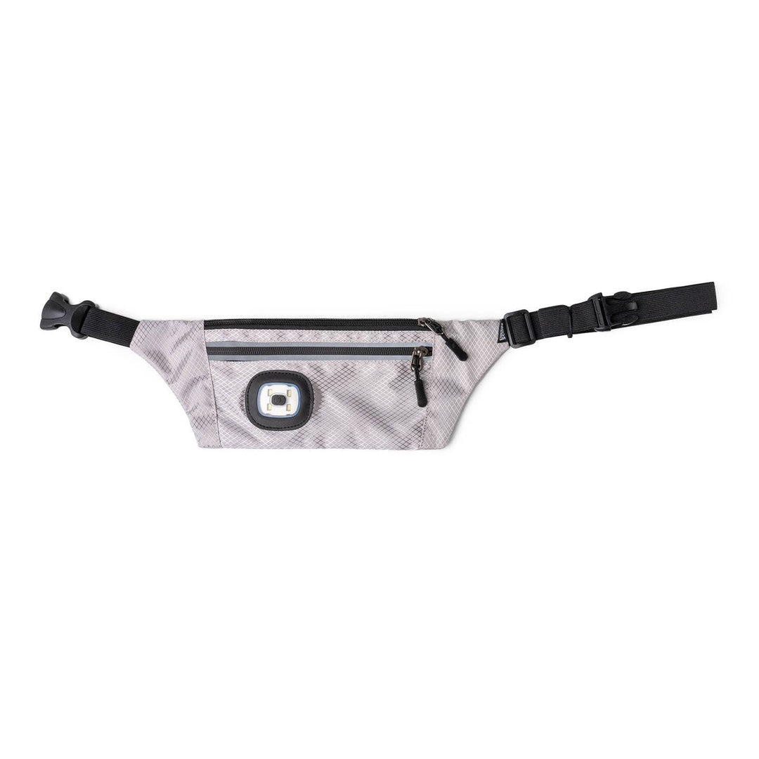 Night Scope Sling Bag with Reflective Zippers: Black