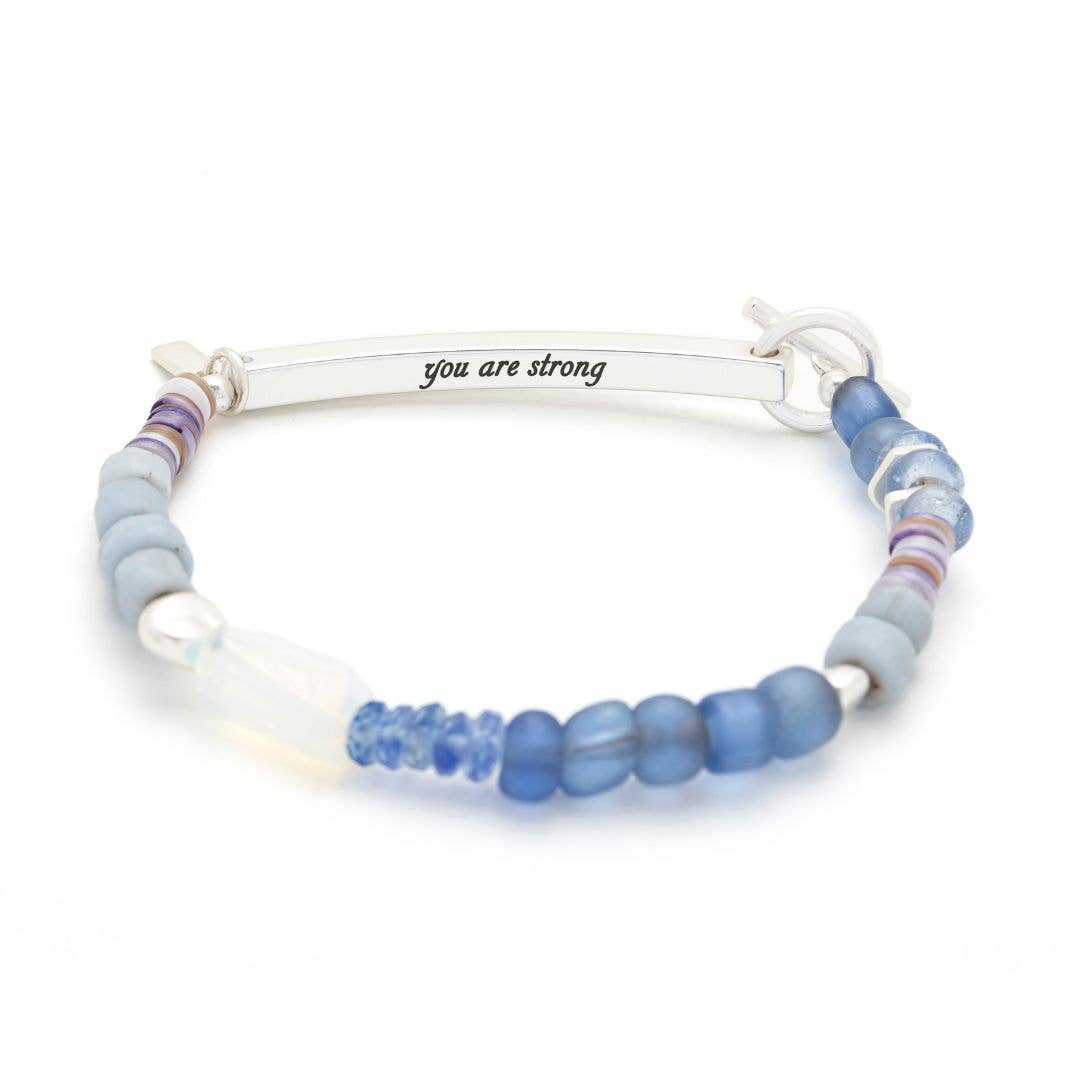 Hidden Message Bracelet - Strong/Opalite/Silver