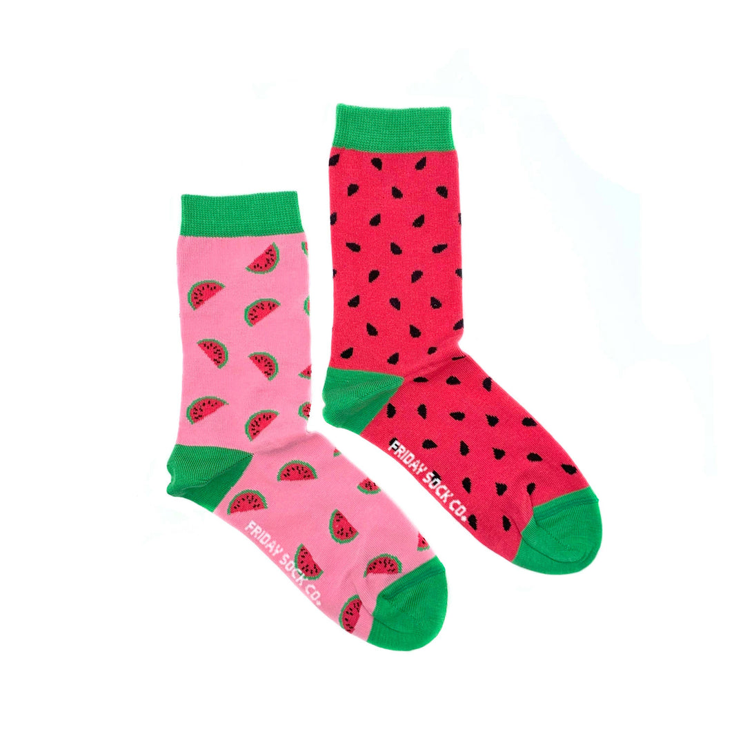 Women’s Socks | Watermelons | Mismatched: Women’s 5 – 10 - Pine & Moss