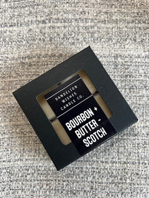 4 Cube Pure Soy Dandy Dots Mini Melts- Bourbon + Butterscotch