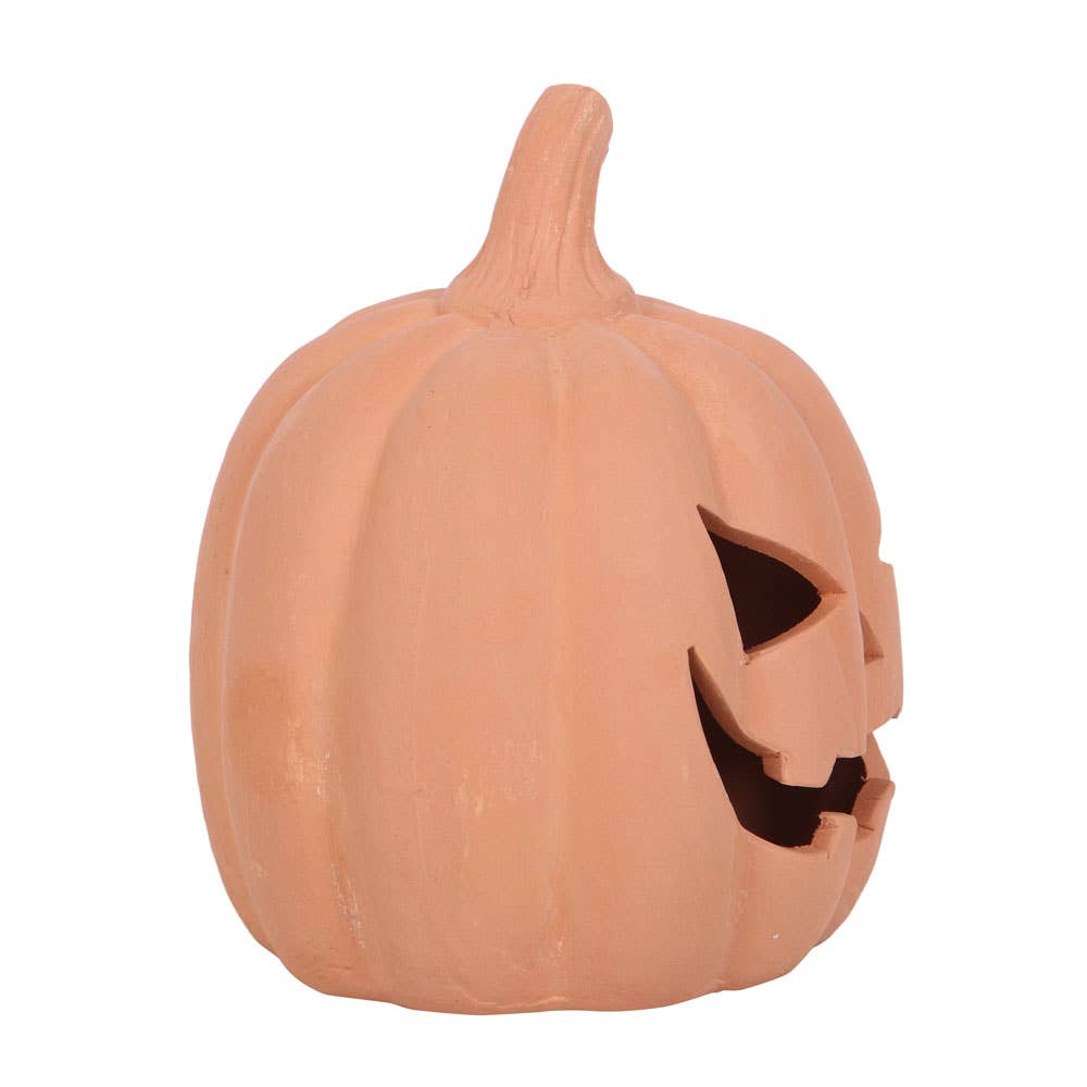 Terracotta Halloween Pumpkin Decoration- 12.5cm *Shipping unavailable