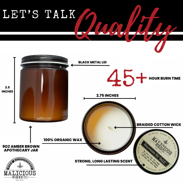 Malicious Candle Co.- Sorry I Was Busy the Day You Moved Scent: Vanilla Crumb Cake