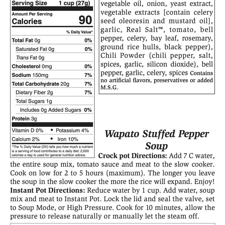 Small Wapato Stuffed Pepper Soup Mix