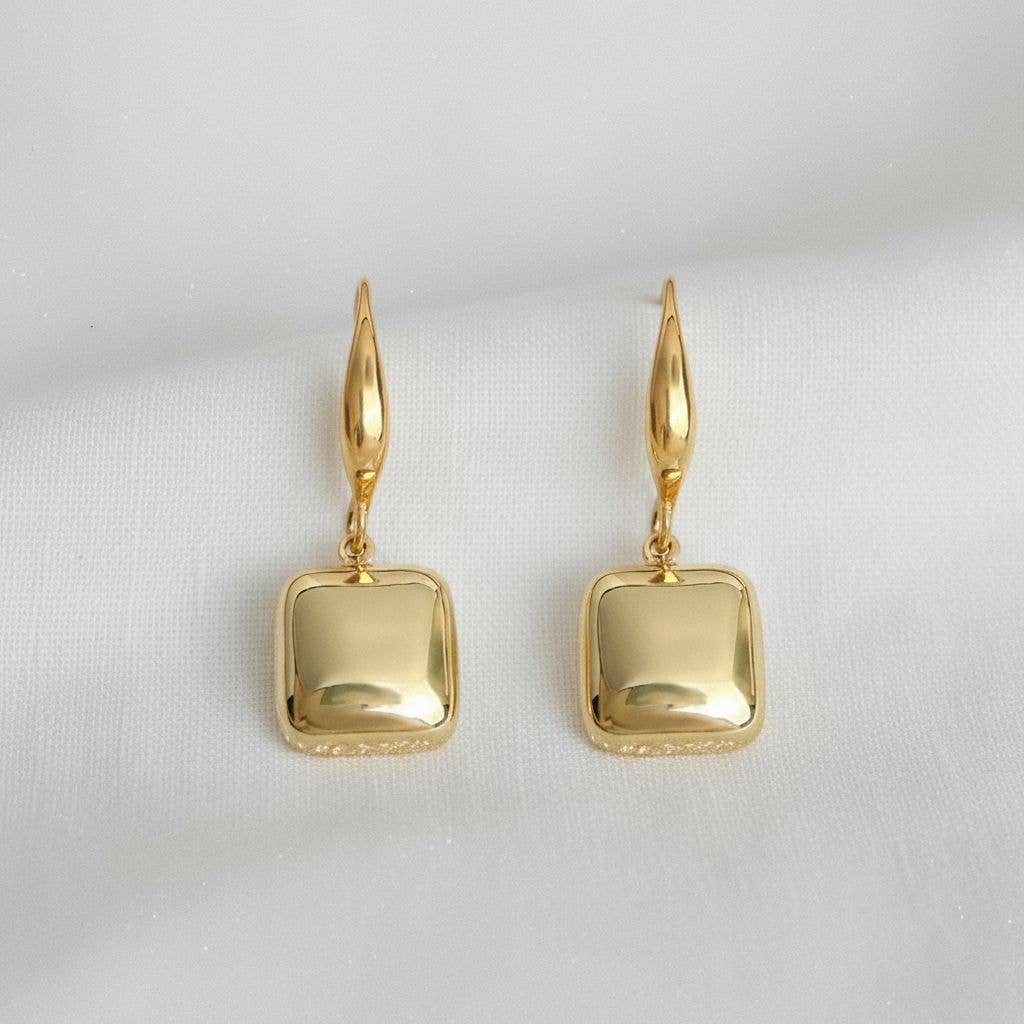 Promise- Modern Geometric Drop Earrings - Pine &amp; Moss