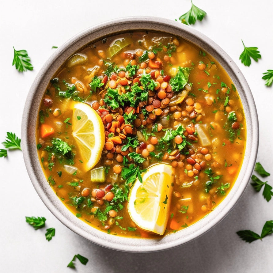 Large Blue Mountain Lentil &amp; Potato Soup