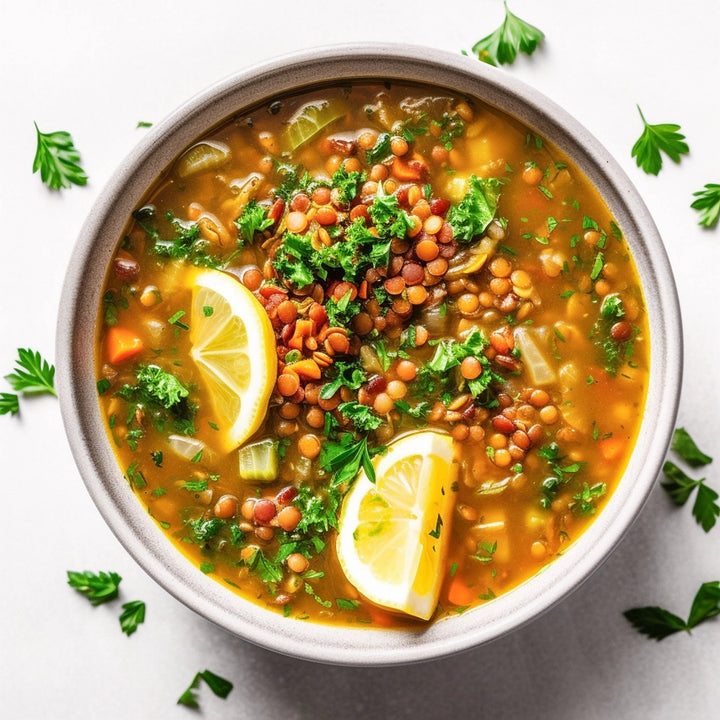 Large Blue Mountain Lentil &amp; Potato Soup