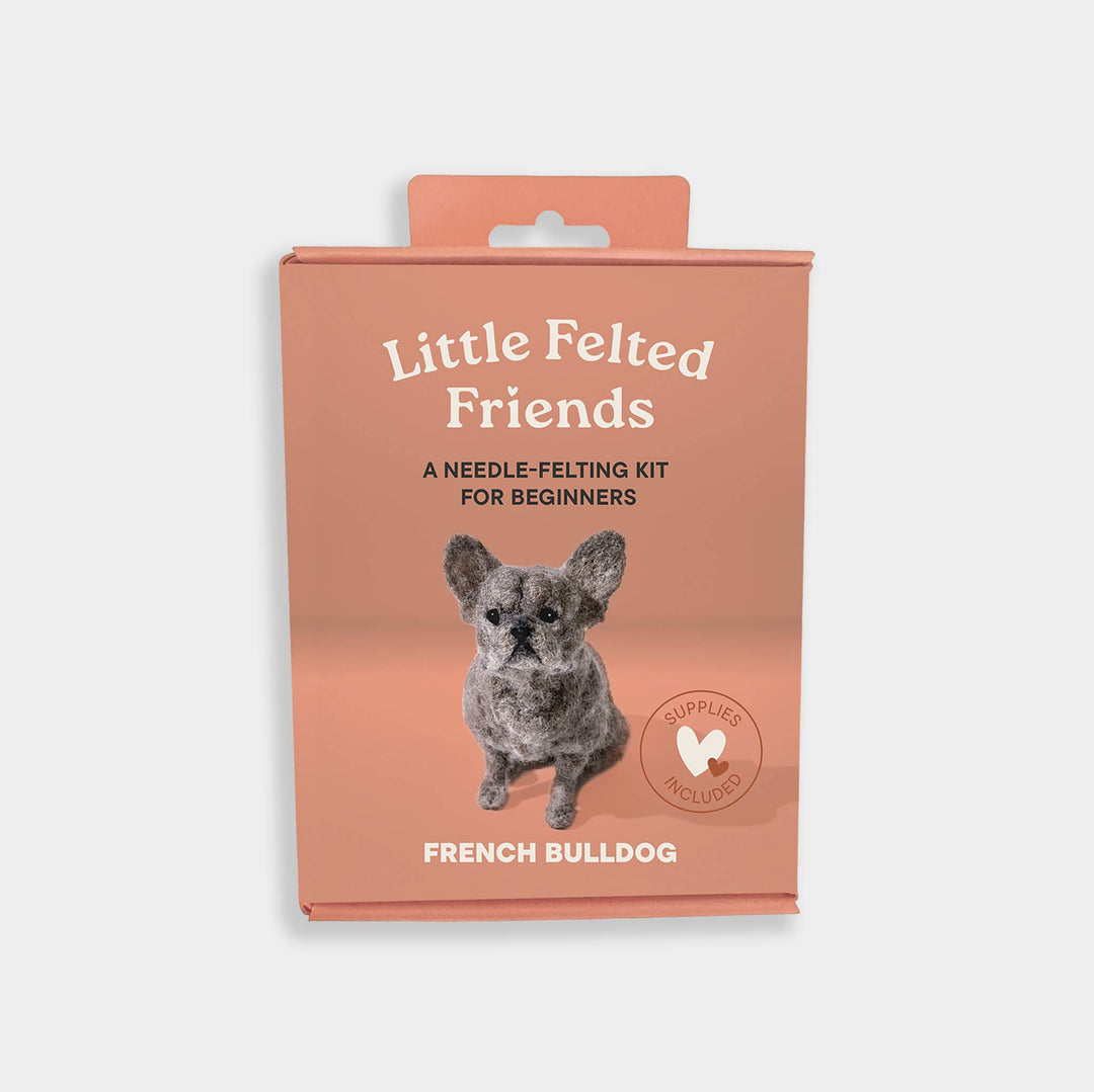 Little Felted Friends: French Bulldog Needle-Felting Kit