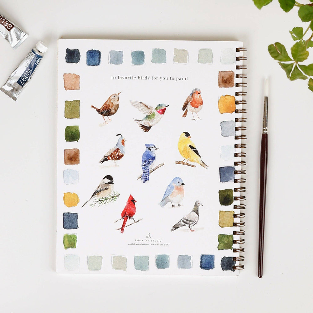 Emily Lex Studio- Birds Watercolor Workbook - Pine & Moss