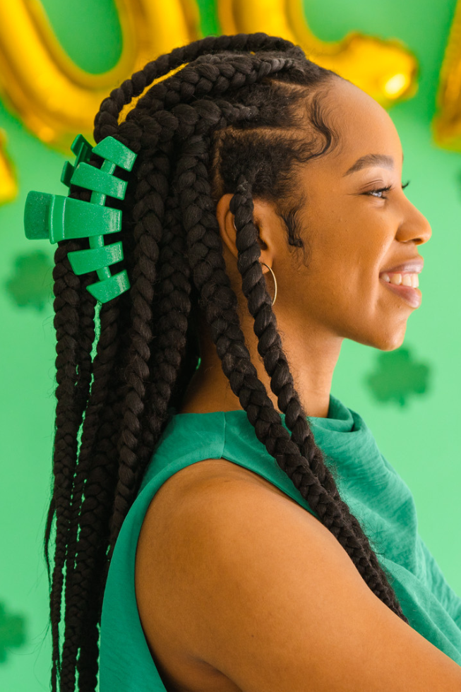 Classic Hair Clip | Large | Shamrock Shimmer