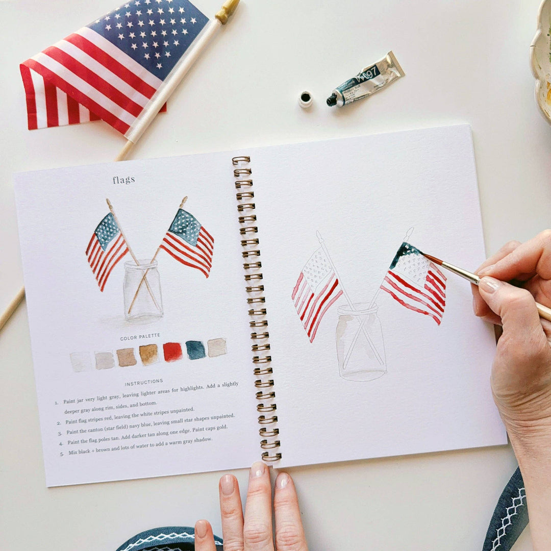 Emily Lex- Americana Watercolor Workbook - Pine &amp; Moss