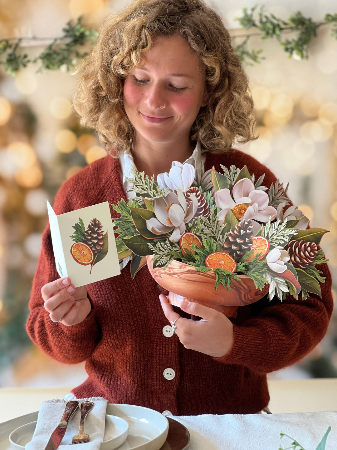 Winter Magnolia Pop-up Greeting Cards