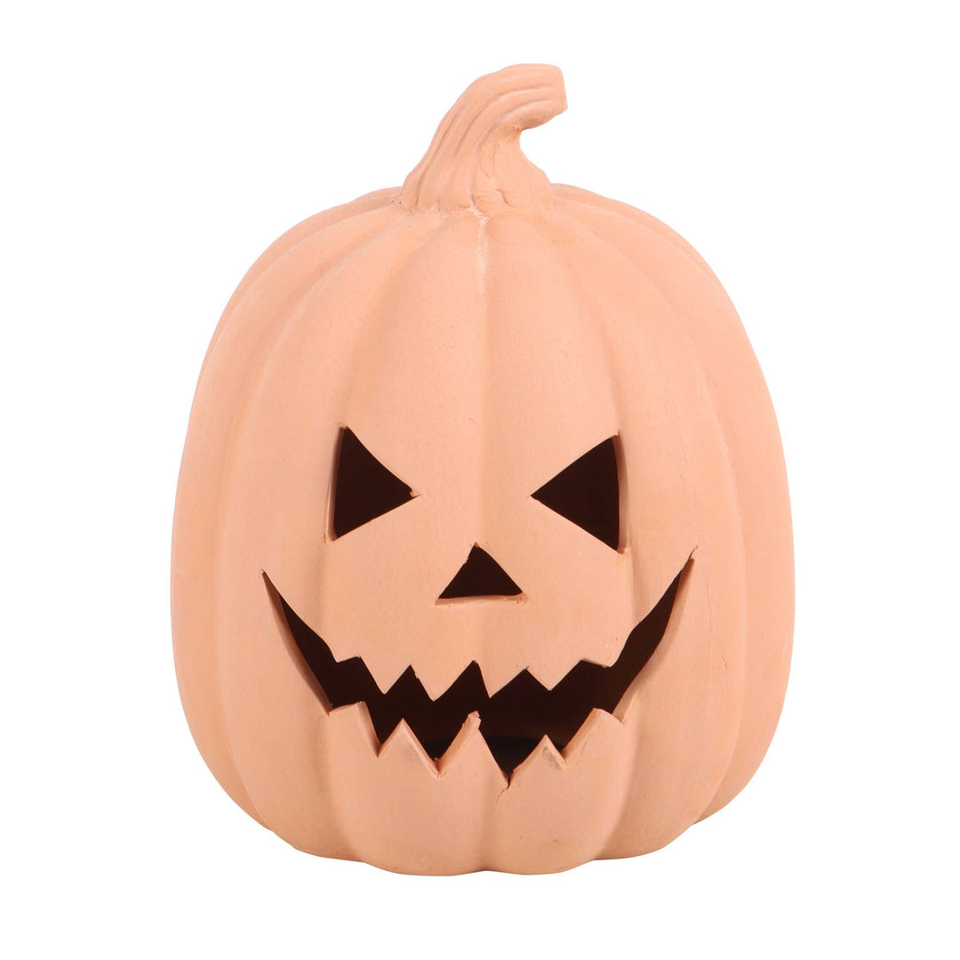 Terracotta Halloween Pumpkin Decoration- 15cm