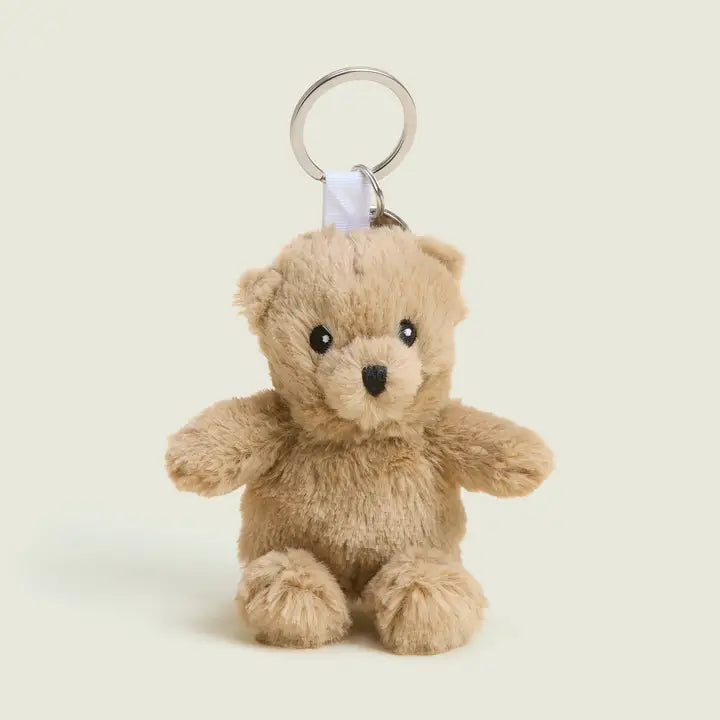 Brown Curly Bear Mini Bag Charm