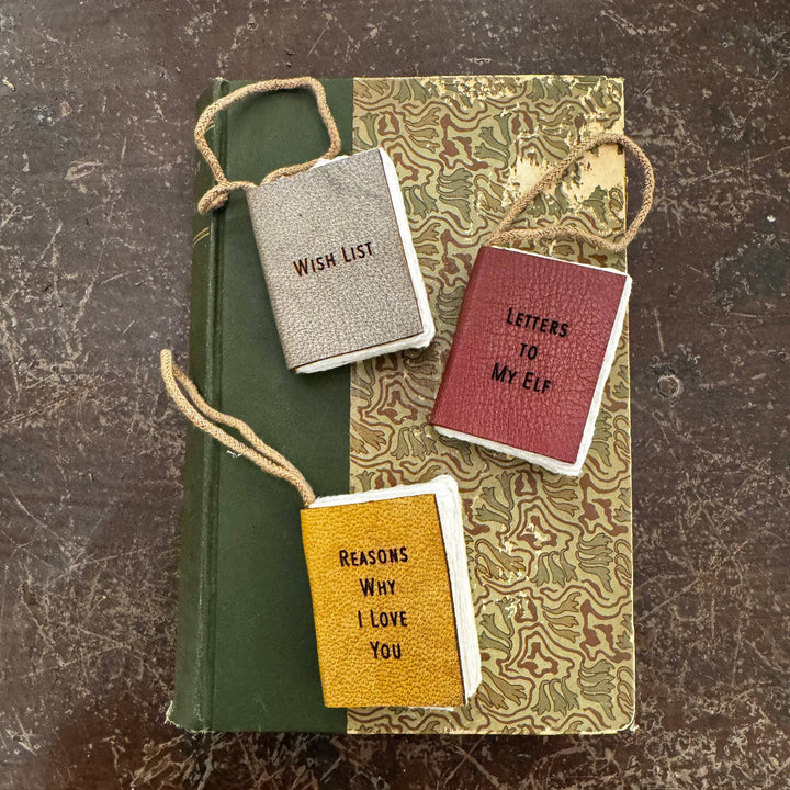 Little Book Ornaments with Cotton Hanger- 3 Styles to Choose From