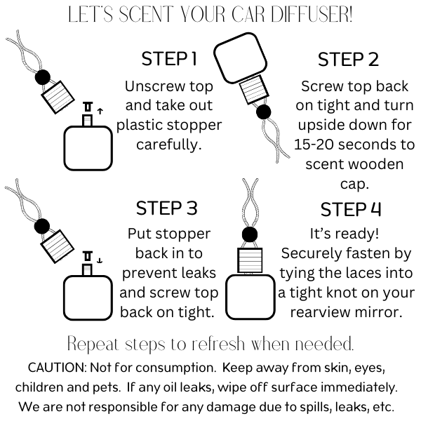 Twisted Tomboy Car Diffusers- 4 Scents To Choose From - Pine & Moss