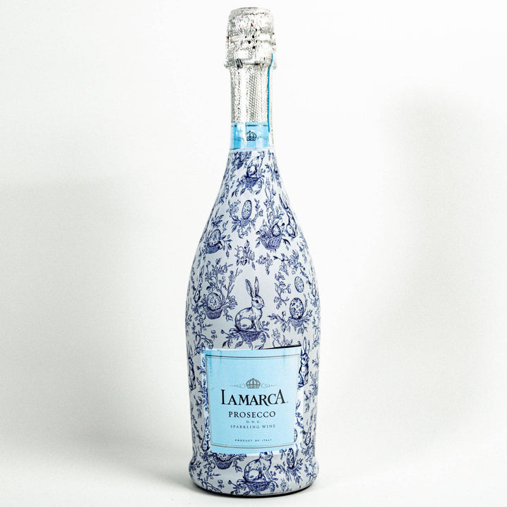 Beau Bottles Blue Easter Bunny Toile- Prosecco Collection