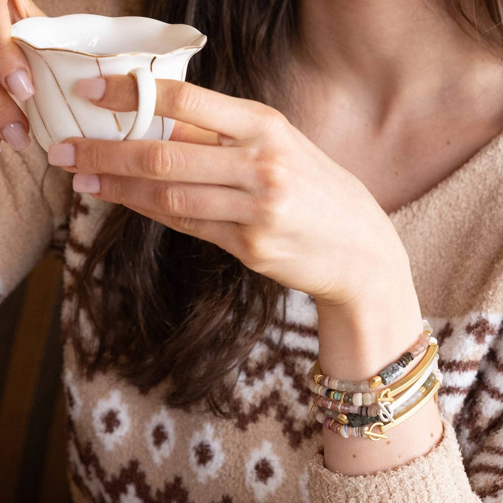 Hidden Message Bracelet - Amazing/Labradorite/Silver - Pine & Moss