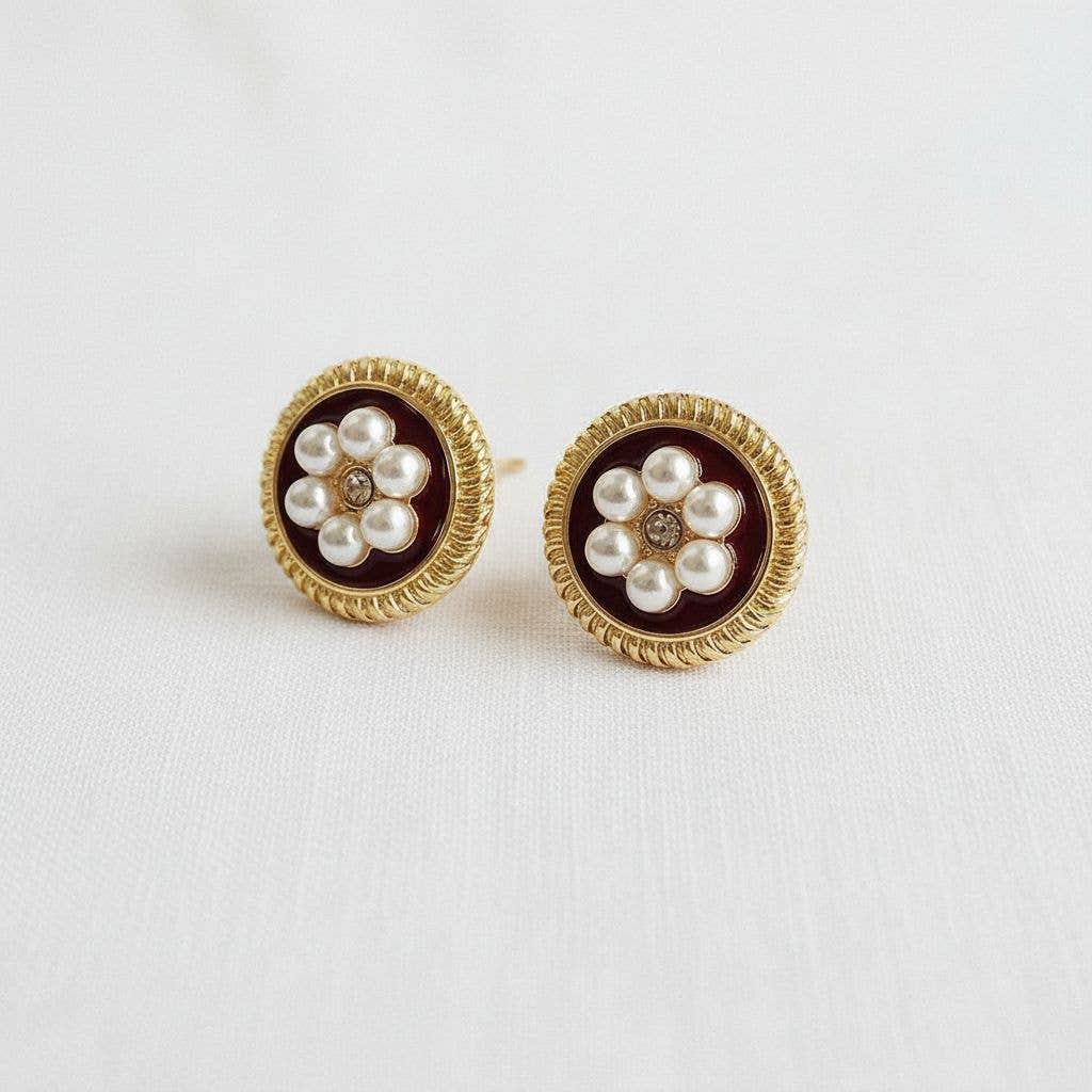 Laurel- Chic Vintage Floral Drop Earrings