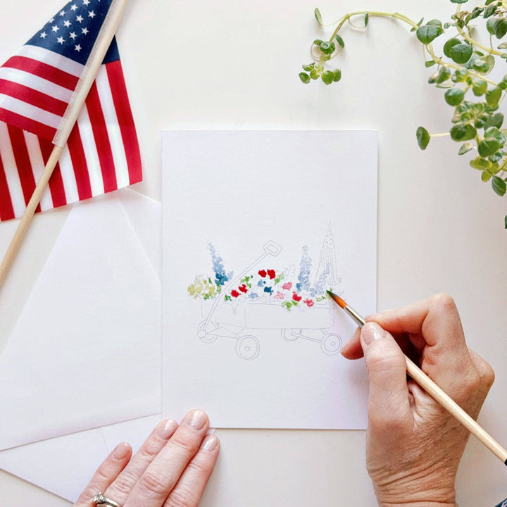 Emily Lex- Americana Paintable Watercolor Notecard Set