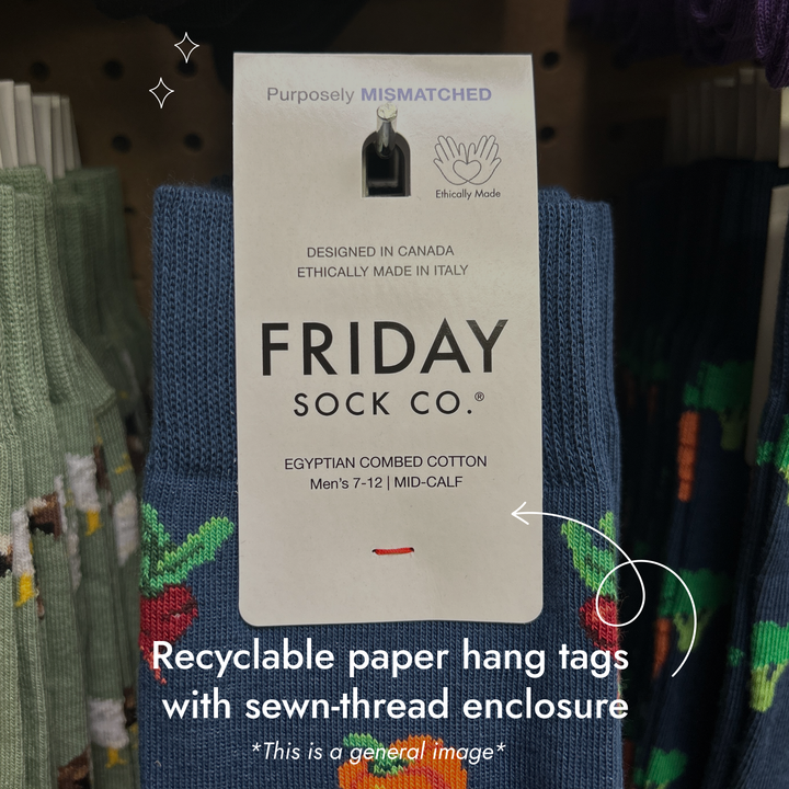 Men's Acoustic Guitar & Electric Guitar Mismatched Socks: Men's 7-12 US/CAN