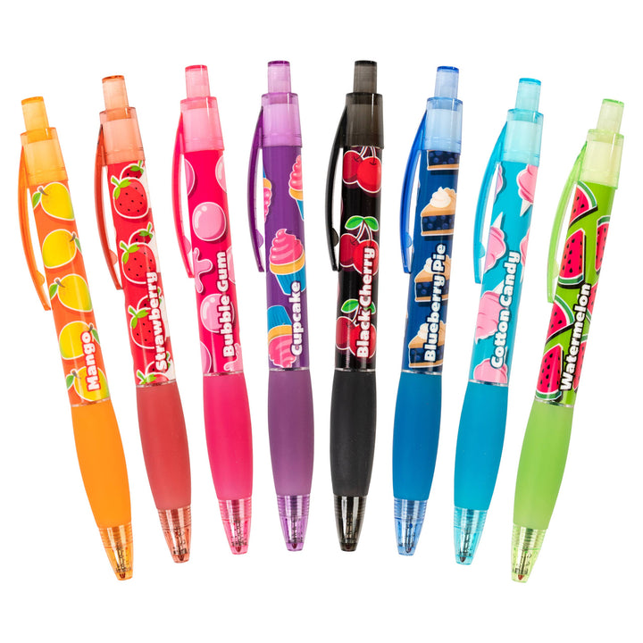 Smens - Glitter Gel - Scented Colored Gel Ink Pens - 8 Count