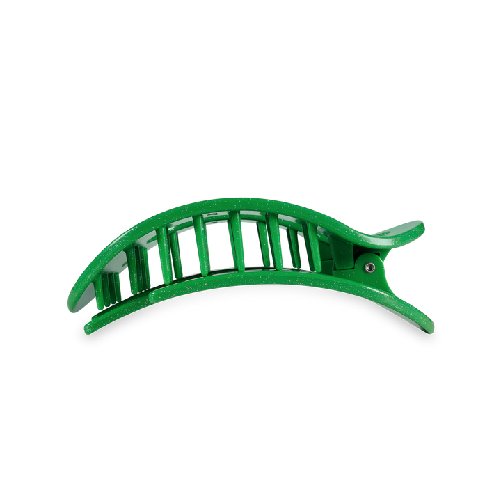 Round Flat Hair Clip | Medium | Shamrock Shimmer