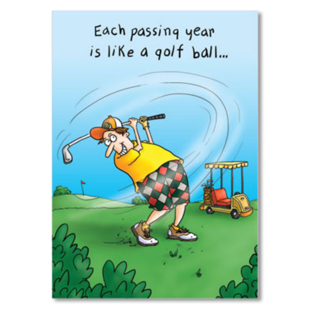 Golf Ball Birthday Card