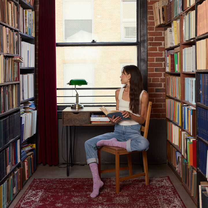 Conscious Step:Socks that Give Books (Purple Books and Mugs): Small