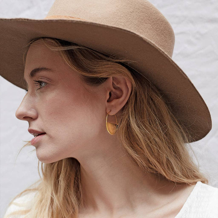 Refined Earring Collection - Lunar Hoop/Gold