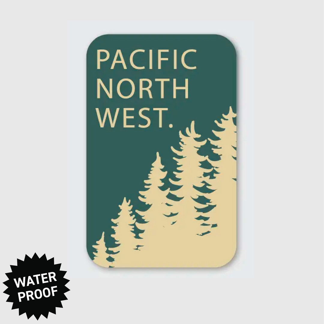 PNW Green Forest Sticker: 2.25" x 3.5"