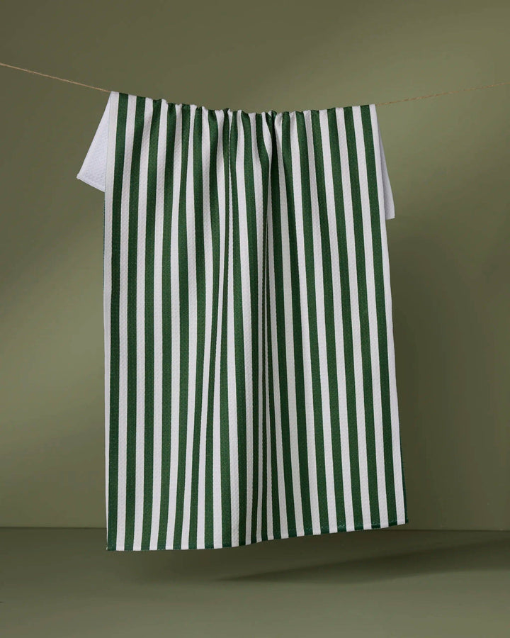 Geometry: Ribbon Green Tea Towel