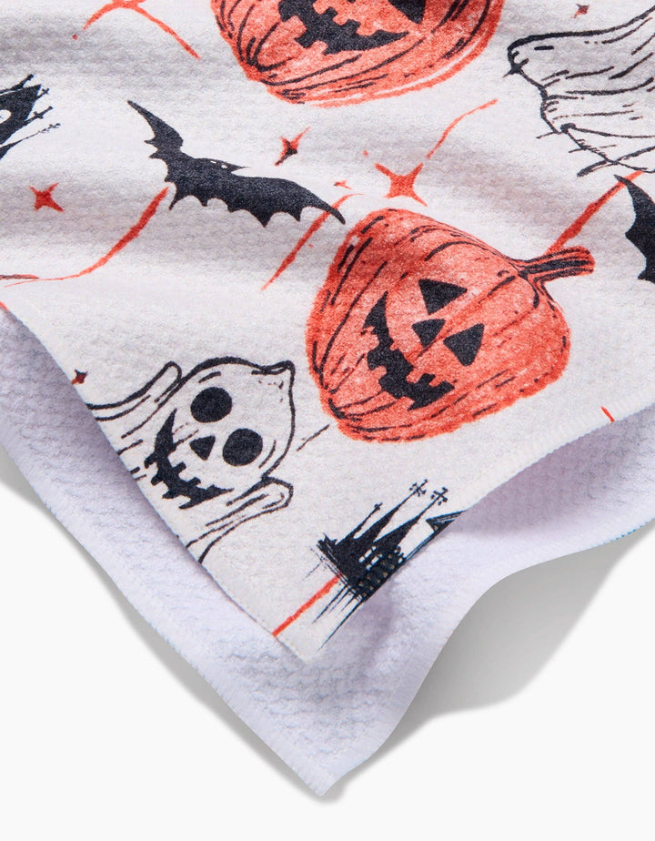 Geometry Halloween Is Here Tea Towel