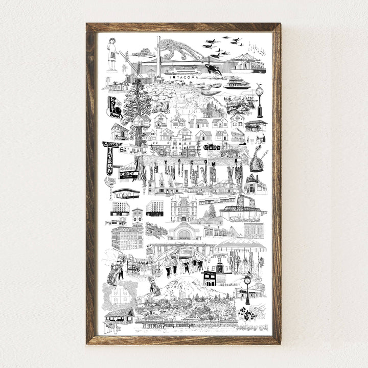 TACOMA Washington "Just Charms": PRINT