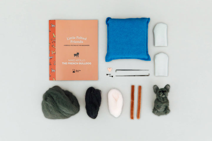 Little Felted Friends: French Bulldog Needle-Felting Kit