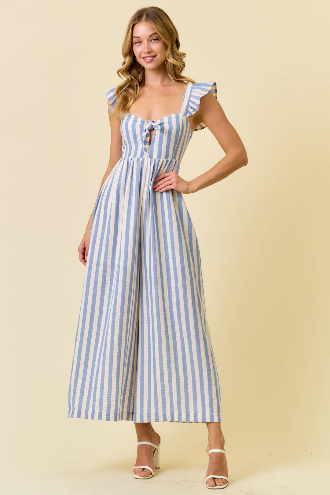 Hallie Wide Leg Culotte Jumpsuit