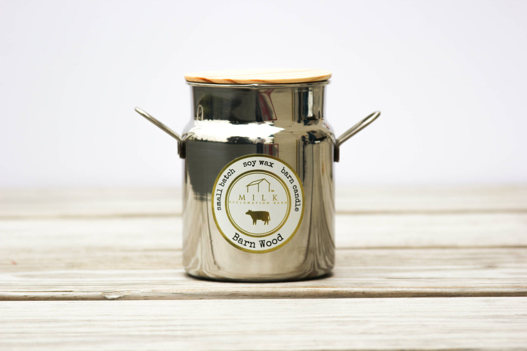 Milk Churn Barn Wood Candle
