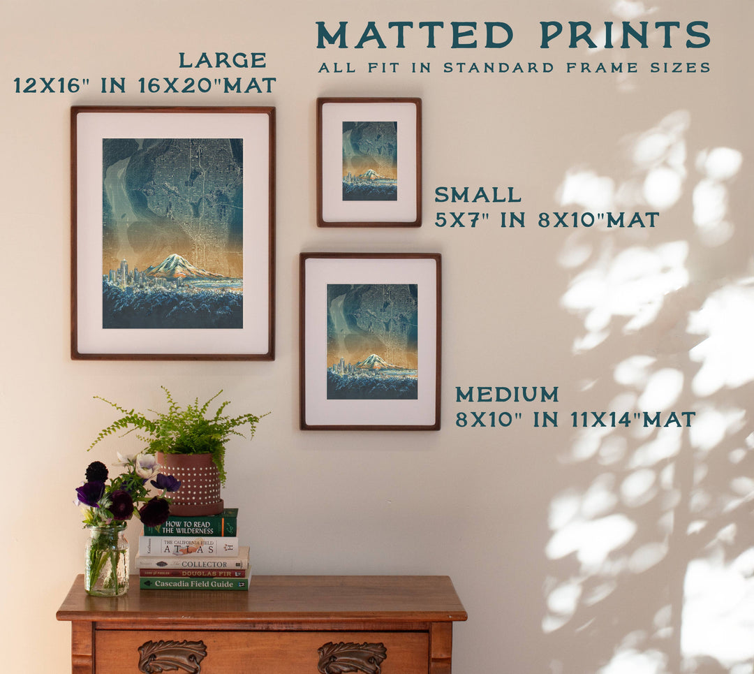 Seattle GlowPark Matted Print : Medium