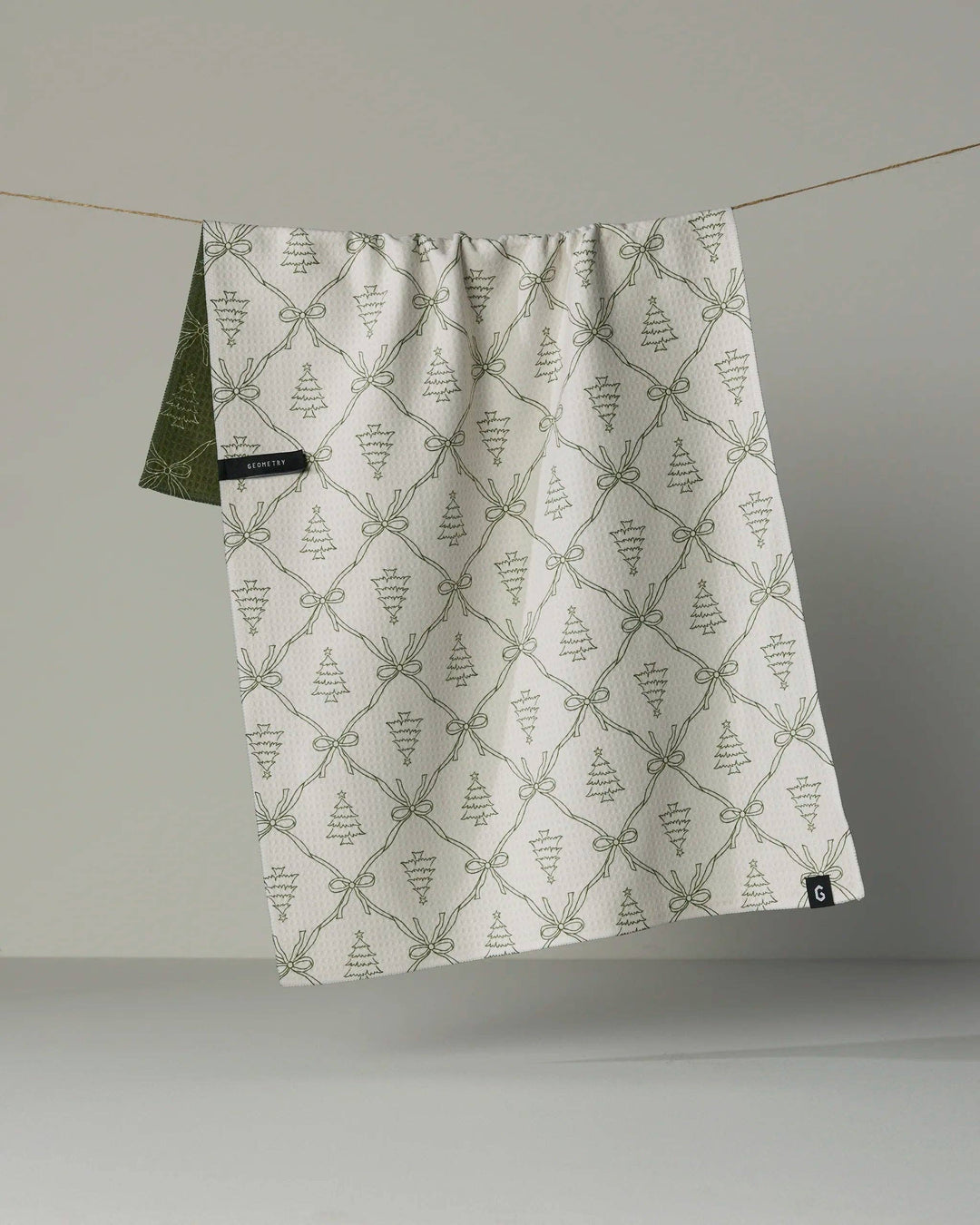 Geometry Cedar Bows Luxe Kitchen Towel