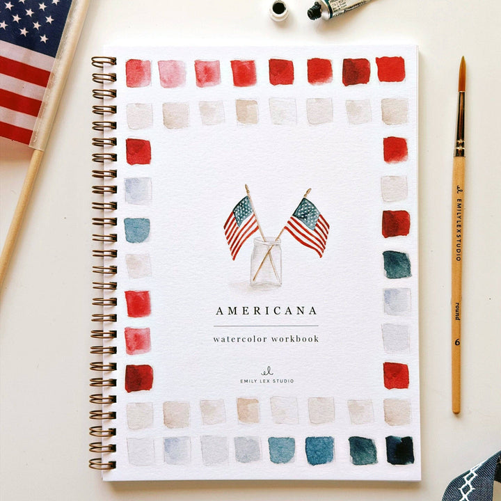 Emily Lex- Americana Watercolor Workbook - Pine &amp; Moss