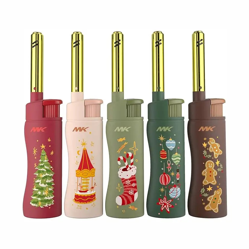 Mk Lighter Range Series, Xmas Windproof Flame: Five Styles