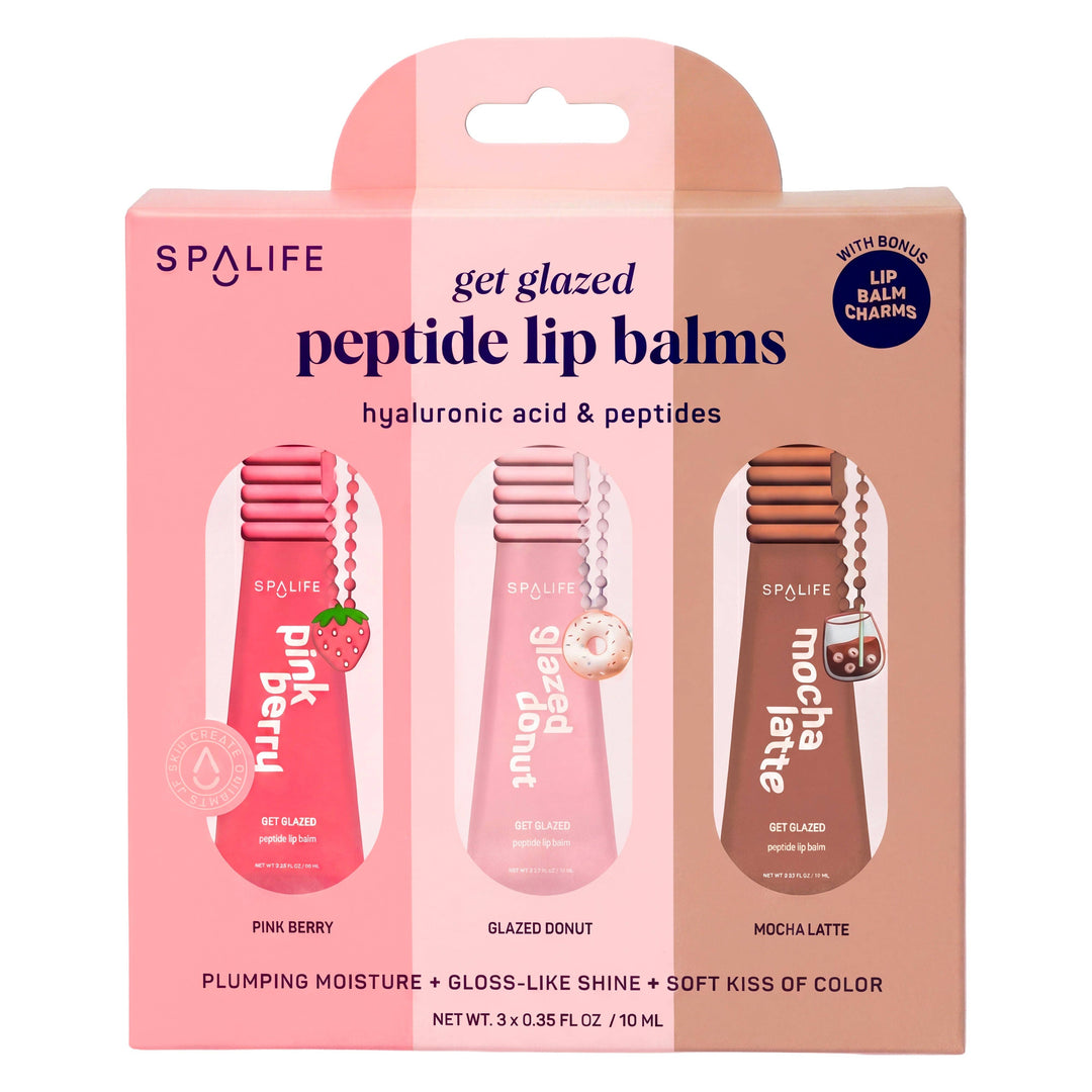 Get Glazed Peptide Lip Balm Trio l Skincare Gift Set