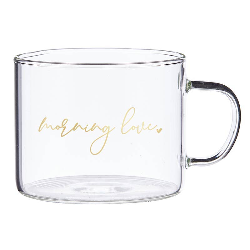 Large Glass Mug - Morning Love