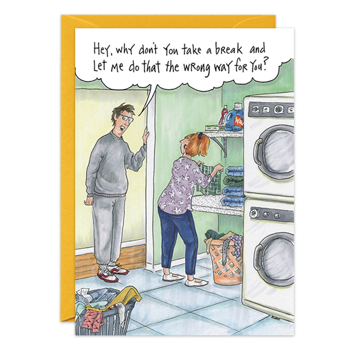 Laundry Break Birthday Card