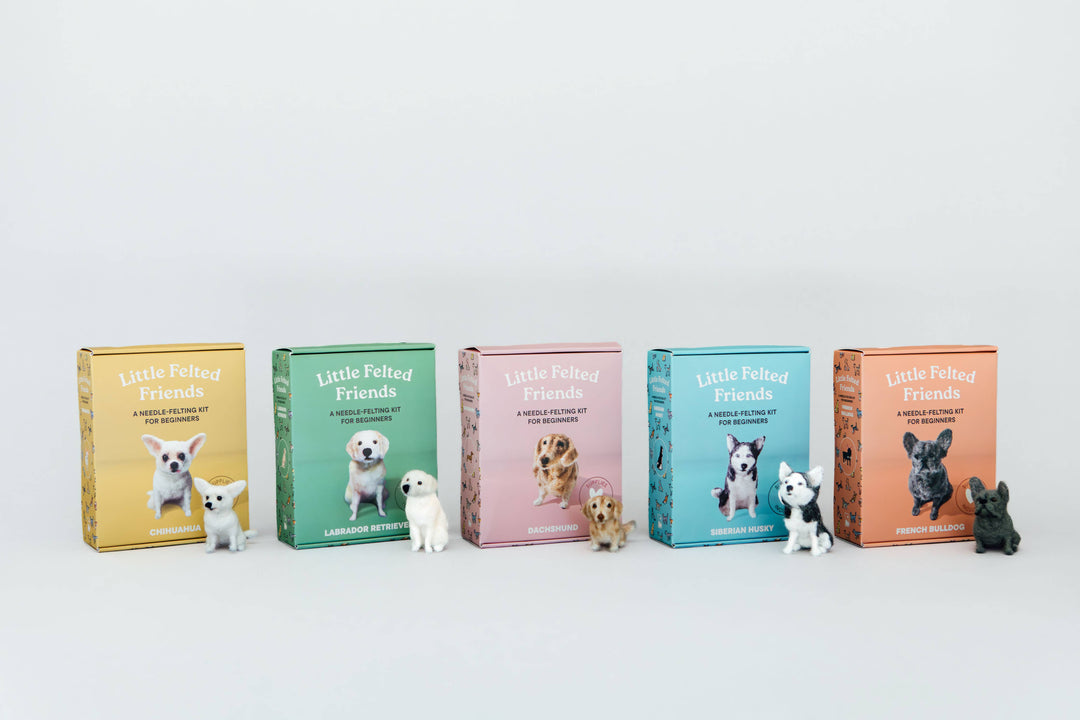 Little Felted Friends: French Bulldog Needle-Felting Kit
